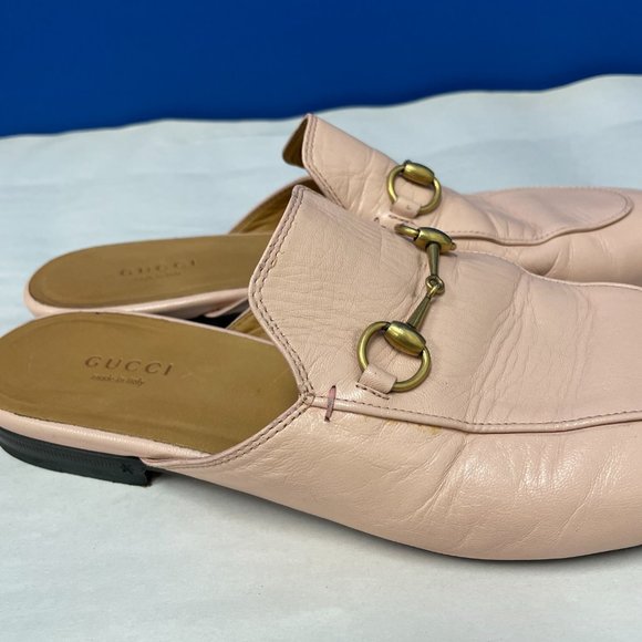 Gucci Vintage "Pink" Princetown Leather Mules - Size 39 (8.5) - Picture 6 of 8